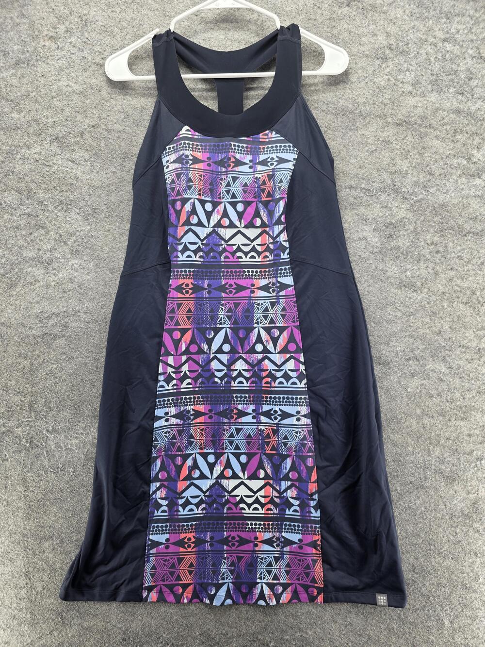 Title Nine Dress Womens Medium Multicolor Geometric Racerback Tank Athleisure